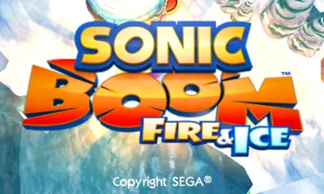 Sonic Boom - Fire & Ice (USA) screen shot title